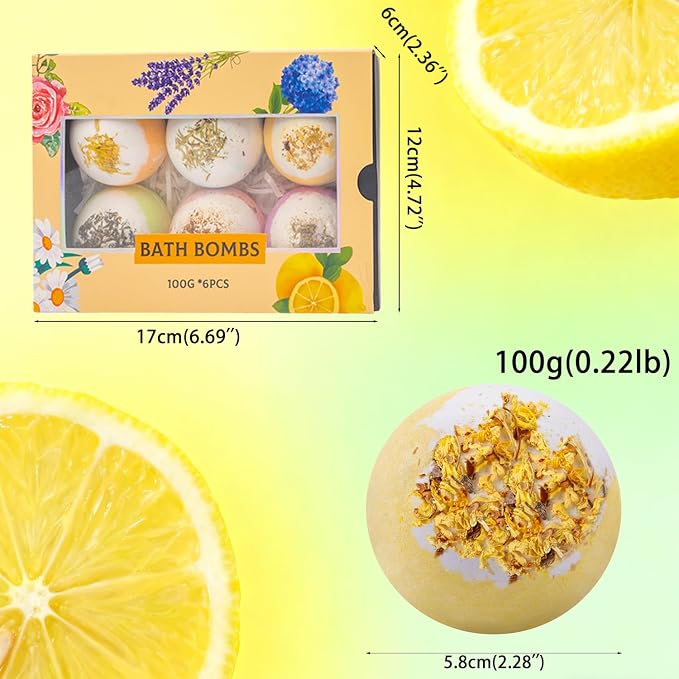 Natural Dried Flower Bath Bombs Gift Set - Image 2