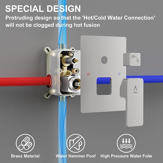Shower System Modern Rain Brass Faucet Set - Image 7