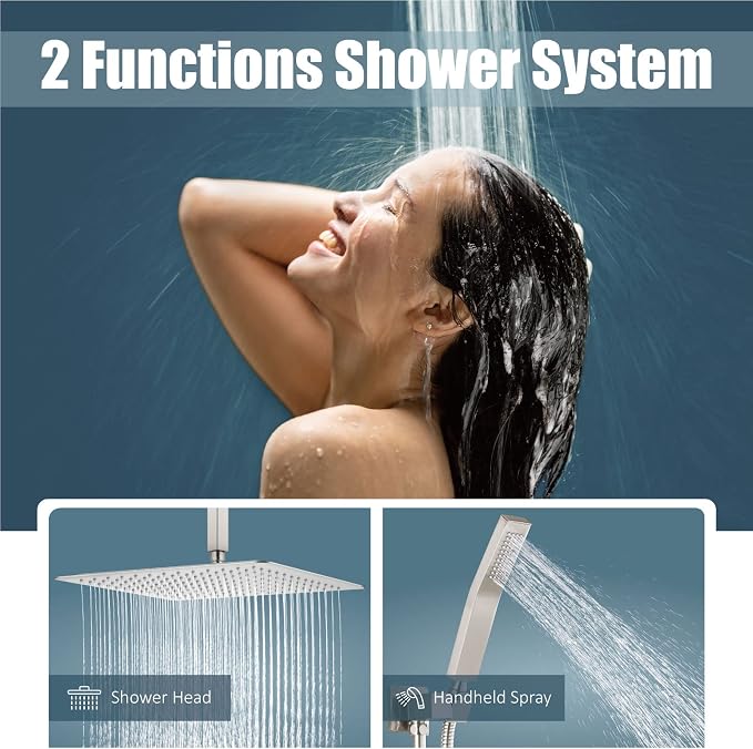 Aolemi Ceiling Mount Shower System Rain Shower Head - Image 2