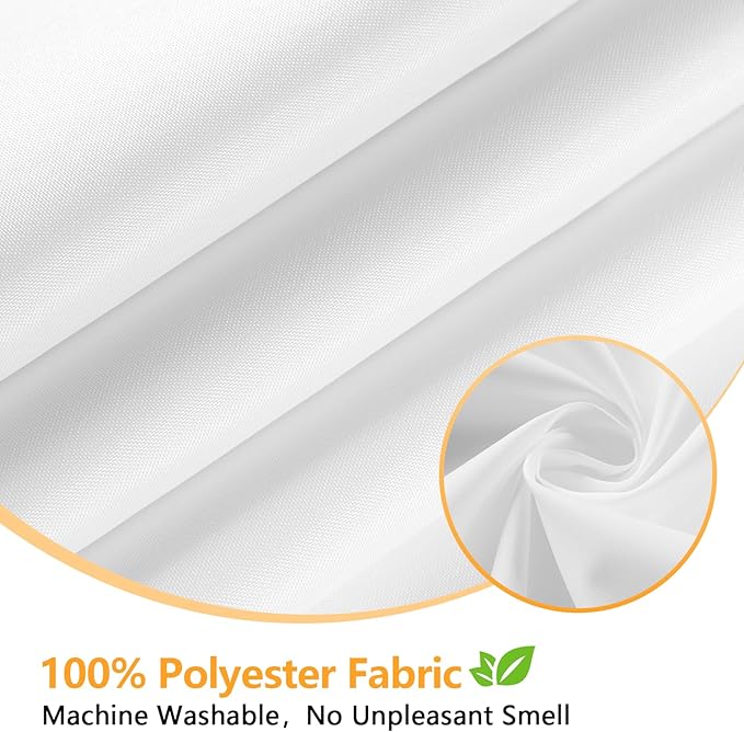 Extra Long Waterproof Fabric Shower Curtain - Image 2