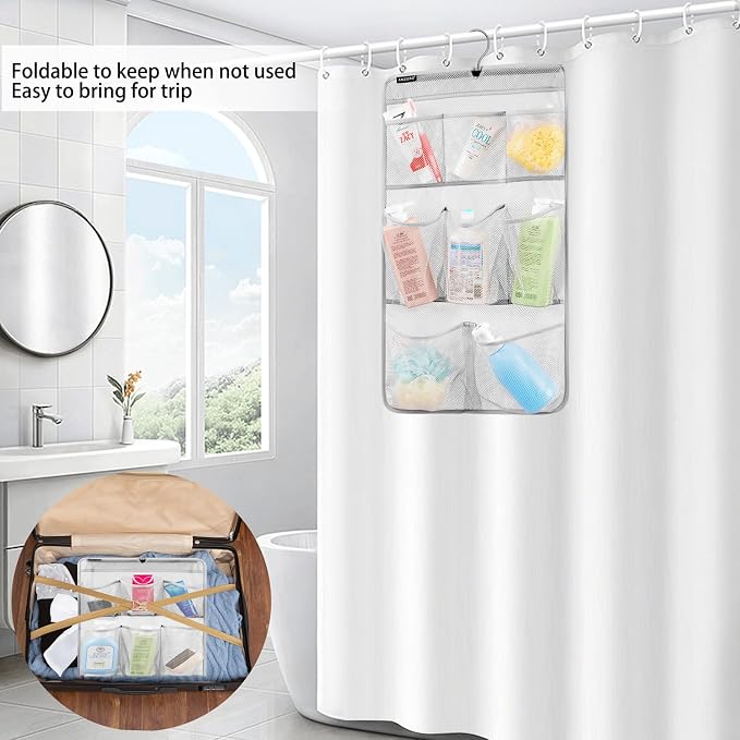 Mesh Shower Organizer Hanging Caddy Quick Dry Bathroom Storage - Image 5