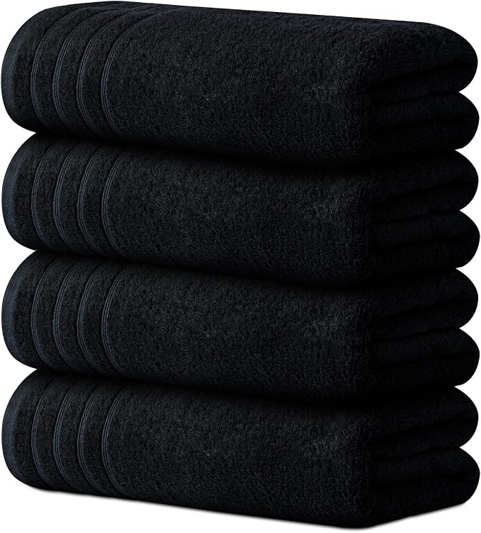Avalon Towels Bath Towels Set of 4, Size 30 x 60 Inches, Highly Soft and by AvalonTowels