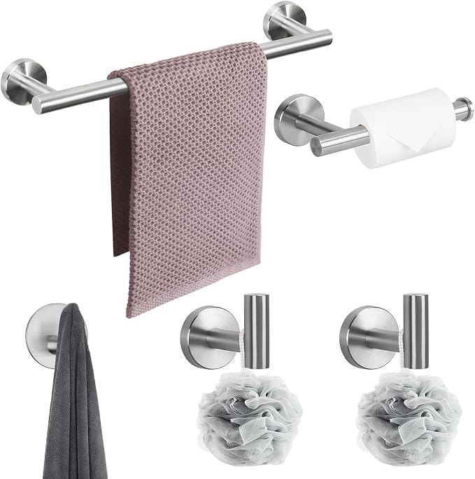 NearMoon Bathroom Hardware Set SUS 304 Thicken Stainless Steel-Towel Bar Set - Image 5