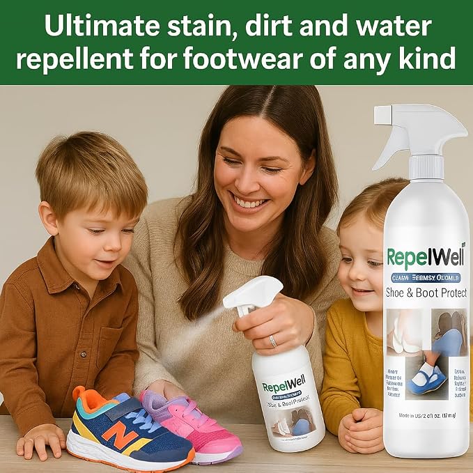 Shoe & Boot Stain & Water Repellent Eco-Friendly, Pet-Safe Spray Keeps Fabric - Image 9
