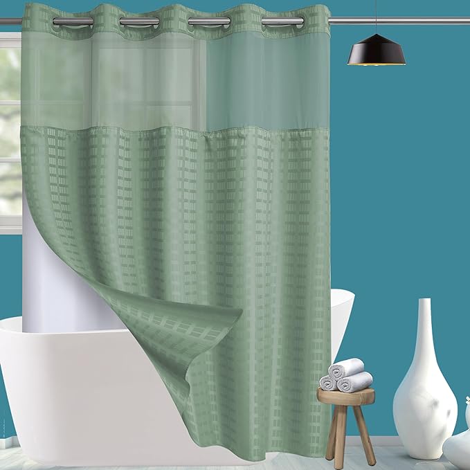 Conbo Mio No Hook Sage Green Shower Curtain by ConboMio
