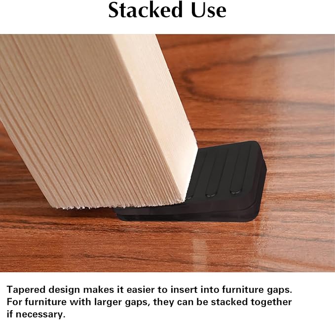 8 Pack Plastic Shims Table Wedge Black Toilet Shim, Levelers Adjustable Blocks - Image 5