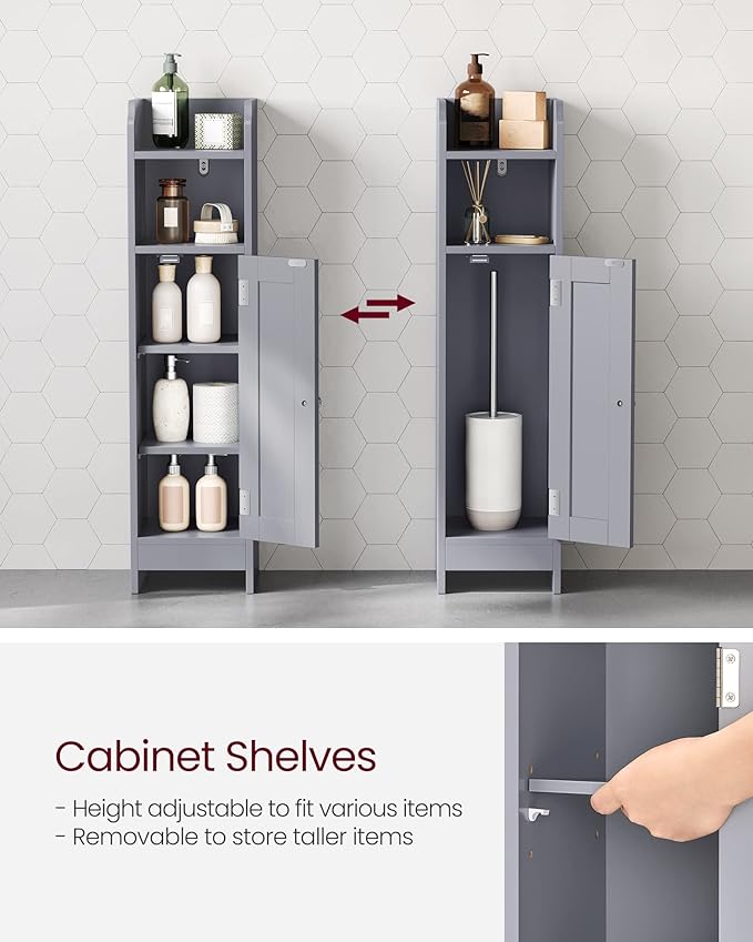 VASAGLE Small Storage Corner Floor Cabinet - Image 5