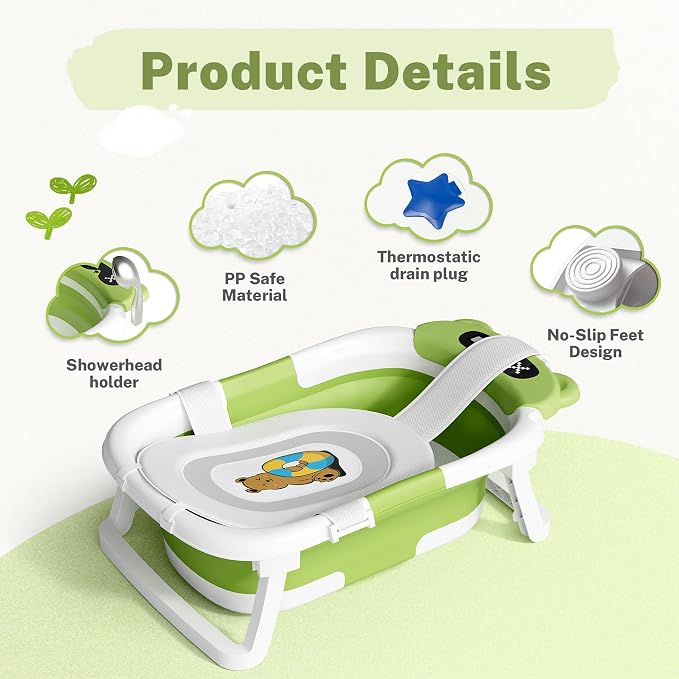 AVIDOR Baby Bathtub, Collapsible Bathtub - Image 4