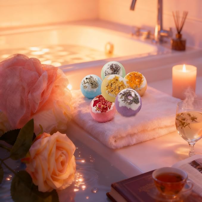 Natural Dried Flower Bath Bombs Gift Set - Image 8