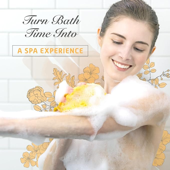 Spongentle Deep Cleansing Body Loofah Sponge, Natural Colors, - Image 3