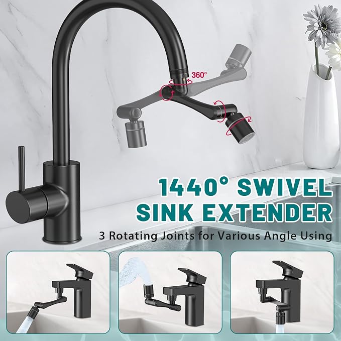 CECEFIN 1440° Rotating-Faucet-Extender Sink Aerator - Image 2