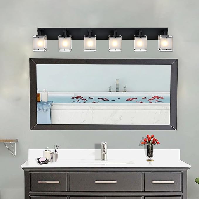 Bathroom Vanity Light Fixture, 6-Lights Modern Vanity Lighting Over Mirror - Image 3