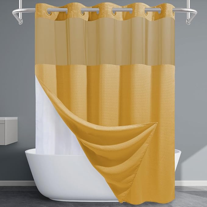 Gold Hotel Shower Curtain by EUTXL