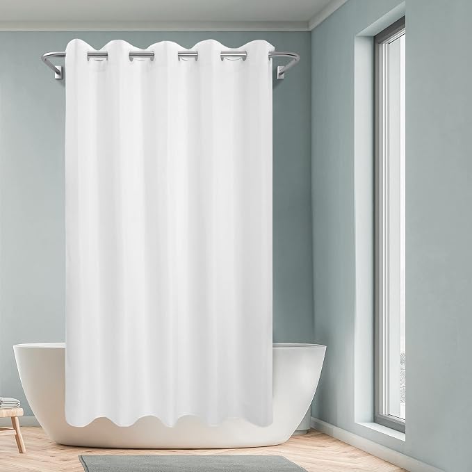 River Dream No Hook Long Shower Curtain or Liner Soft Microfiber - Image 7