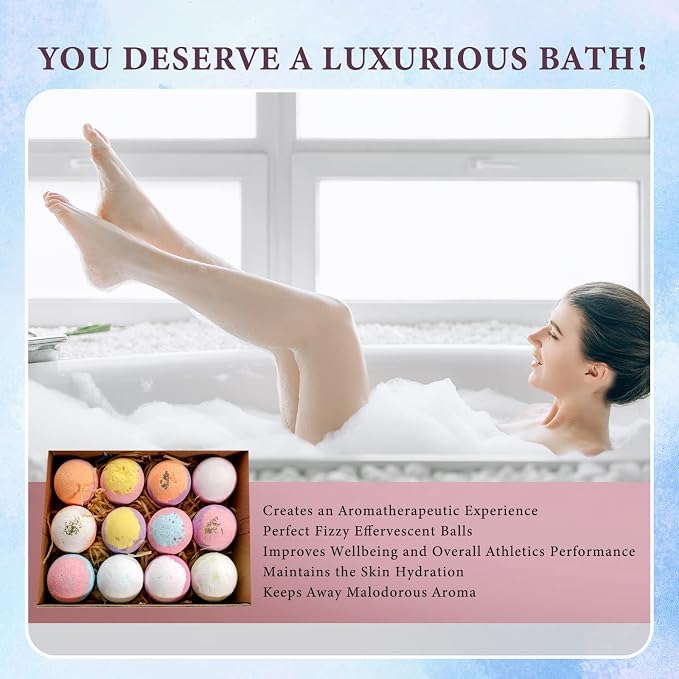 Hemp Oil Bath Bombs Gift Set Natural Refreshing Bubble Bath Kit - Image 9