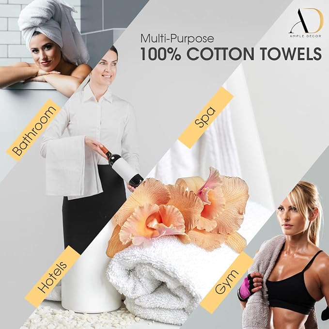 Ample Decor 100% Cotton Bath Towels - Image 6