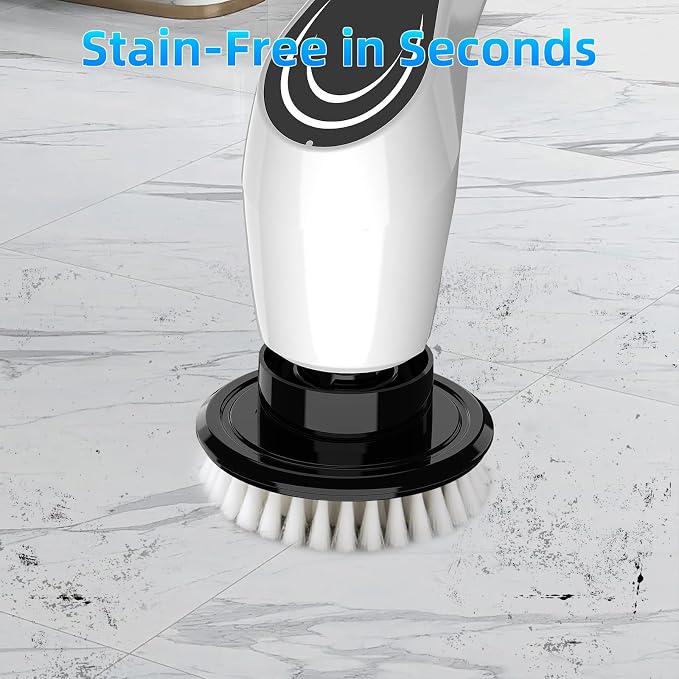 White Electric Spin Scrubber, Cordless Spin Scrubber - Image 2