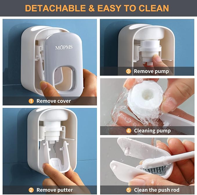 MOPMS Toothpaste Dispenser Wall Mounted - Image 7