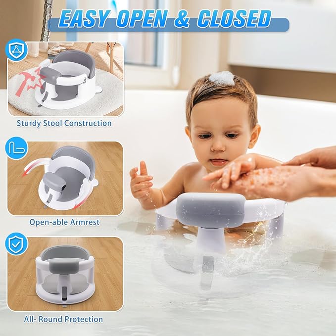 Mostop Baby Bath Seat for Babies 6 Months & Up - Image 2