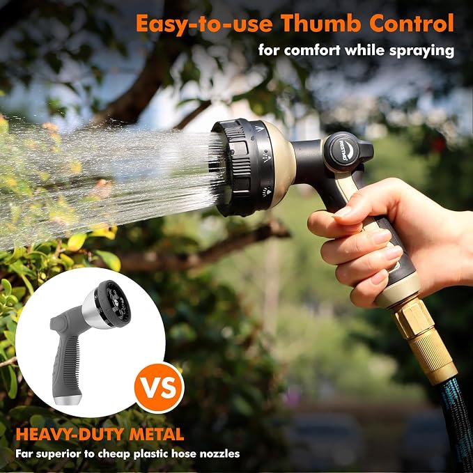 RESTMO Full Shower Hose Nozzle, Metal Spray Nozzle - Image 7