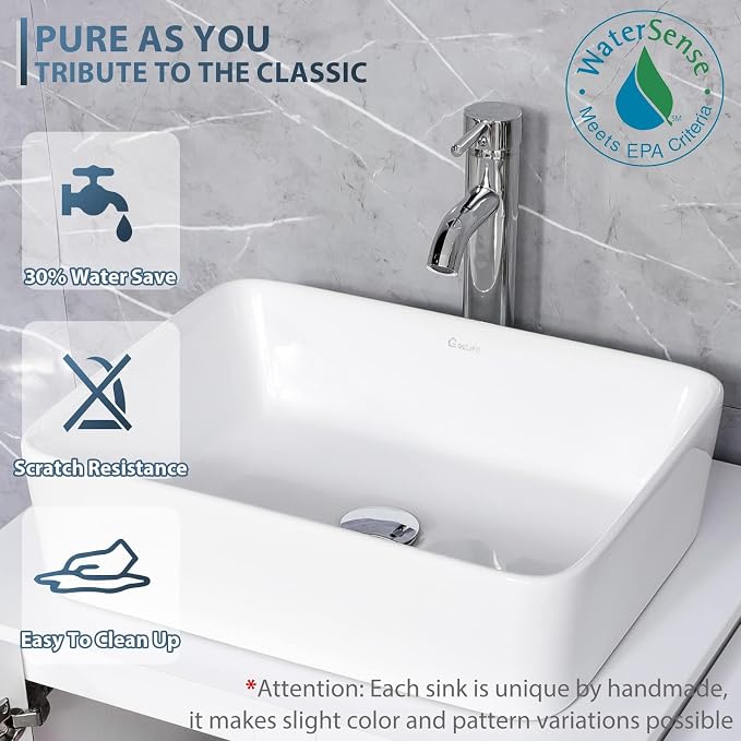 eclife 84" Modern Bathroom Vanity Sink Combo Freestanding Cabinet - Image 5