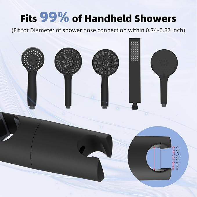 Hibbent Adjustable Shower Head Holder - Image 5