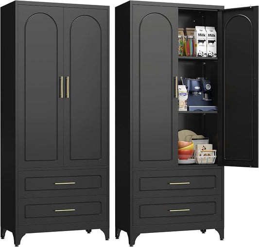 Pantry Kitchen Cabinet with Drawer, Metal Storage Cabinets with Doors and by For30YearsWehavespecializedinsteelfurniture