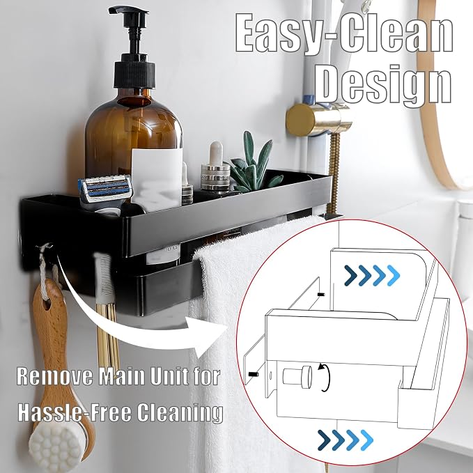No Drilling Shower Caddy Rustproof Bathroom Organizers and Storage - Image 4