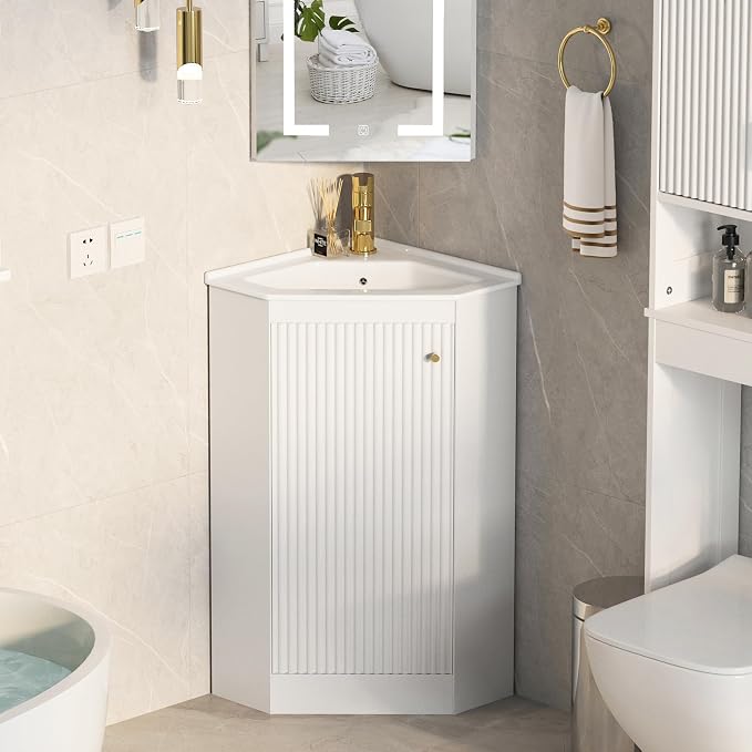 24" Corner Bathroom Vanity Sink Combo by Mepplzian