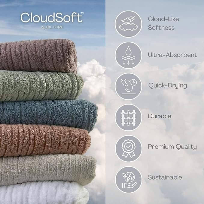SKL Home CloudSoft Cotton Luxury Bath Towel - Image 4