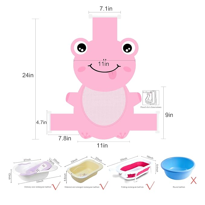 Baby Bath Seat Support Net, Quick Drying, Adjustable, Comfortable, Infant - Image 4