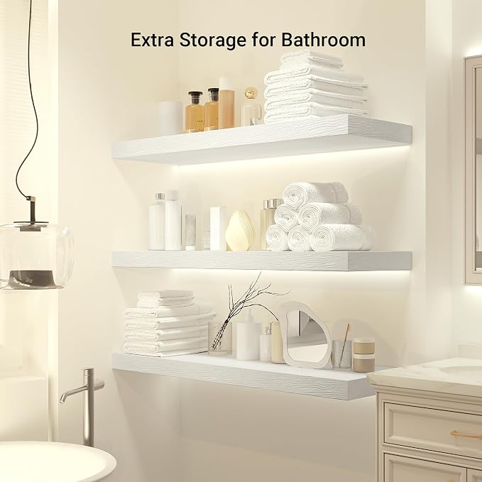 Heimlove 12" Deep Floating Shelves, 36 x 12 Inch Wall Mounted Long Floating - Image 6