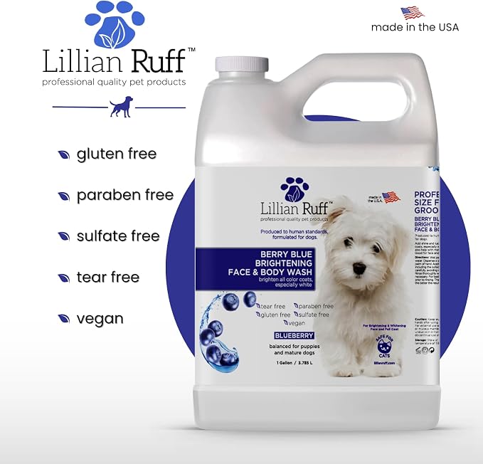 Lillian Ruff PRO Formula Berry Blue Brightening Pet Shampoo - Image 5