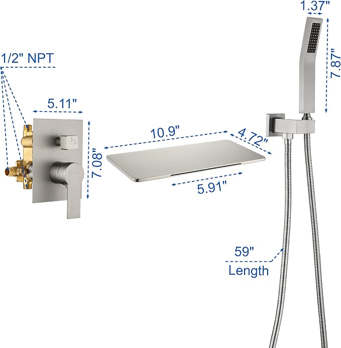 SHAMANDA Waterfall Bathtub Faucet - Image 8