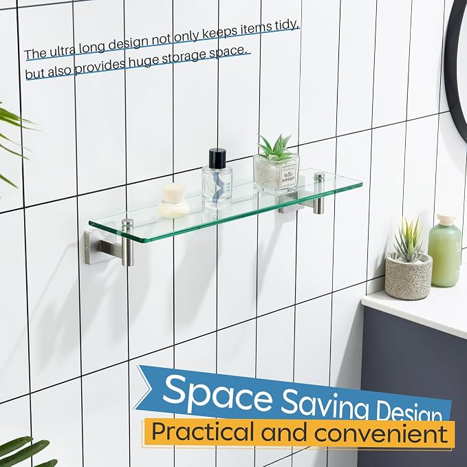 KOKOSIRI Floating Shelf Bathroom Wall Mount Shelves 20-Inch - Image 6