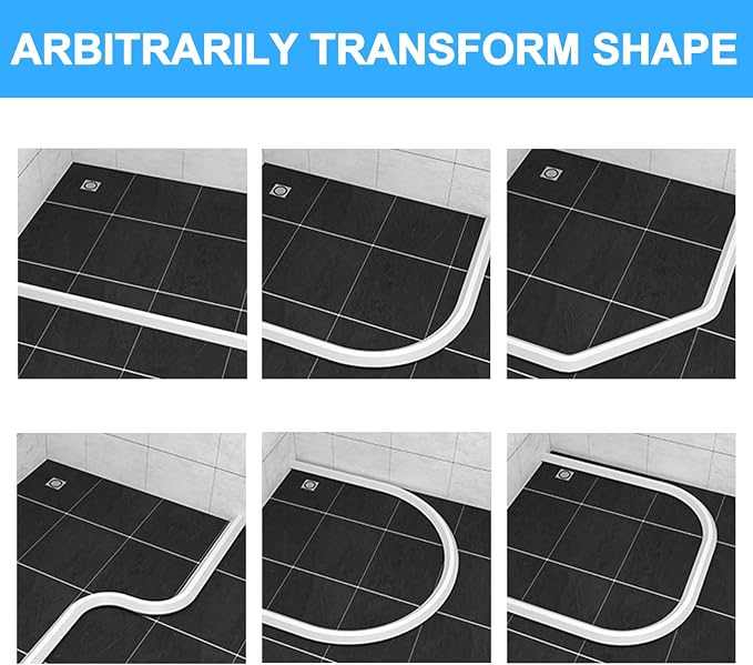 Duzzy 118 Inch Collapsible Shower Threshold Water Dam, Suitable - Image 4