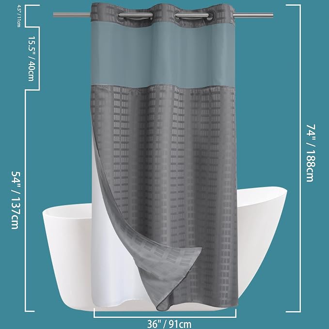 Conbo Mio Stall No Hook Shower Curtain - Image 6