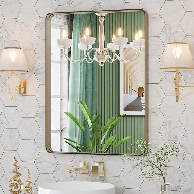 LOAAO 20”X30” Bronze Bathroom Mirrors - Image 7