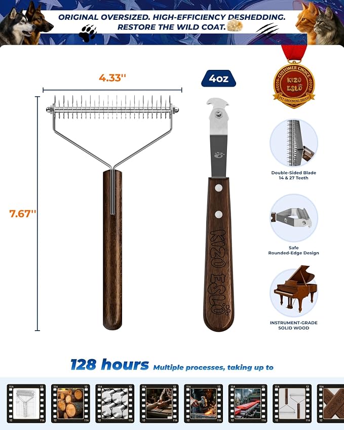 Extra Large 2-Sided Undercoat Rake - Image 7