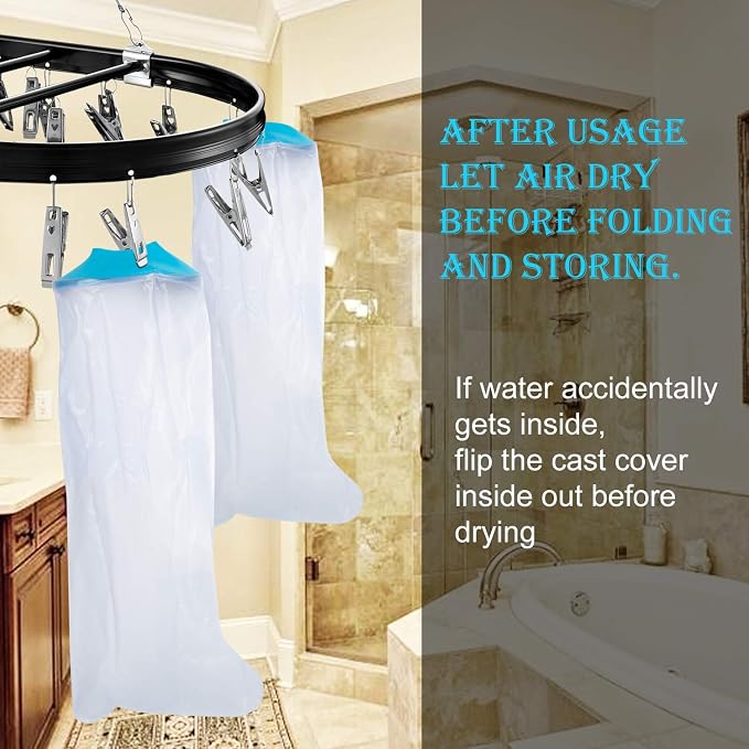 Asunby Cast Covers for Shower Leg Adult Waterproof full Leg Protector Shower - Image 5