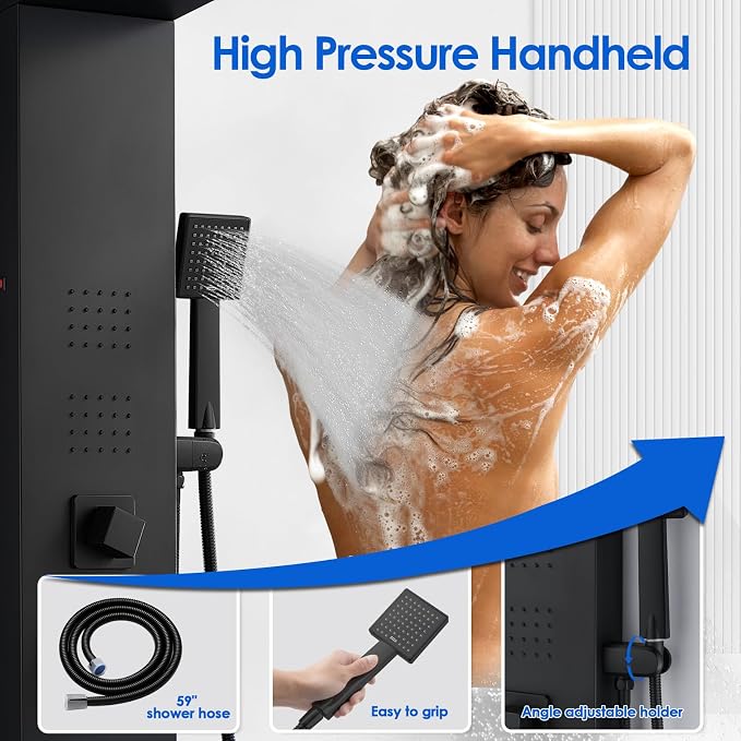 ROVOGO 46.5"H x 7.8"W Shower Panel Tower System - Image 4