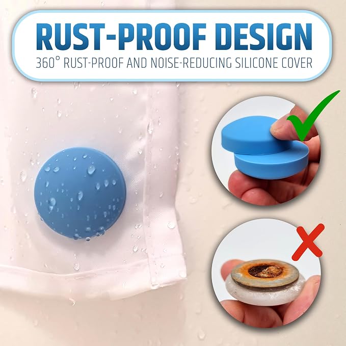 Powerful Anti-Billowing Magnetic Shower Curtain Weights - Image 4