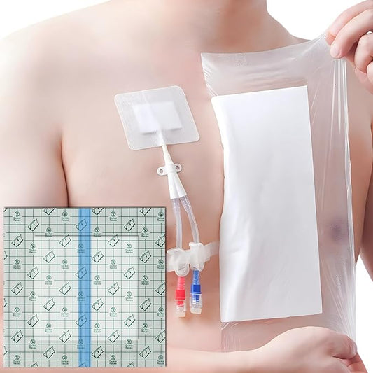 Waterproof Shower Cover Shields Dialysis Port Picc Line Chest Catheter PD by Hola+Health