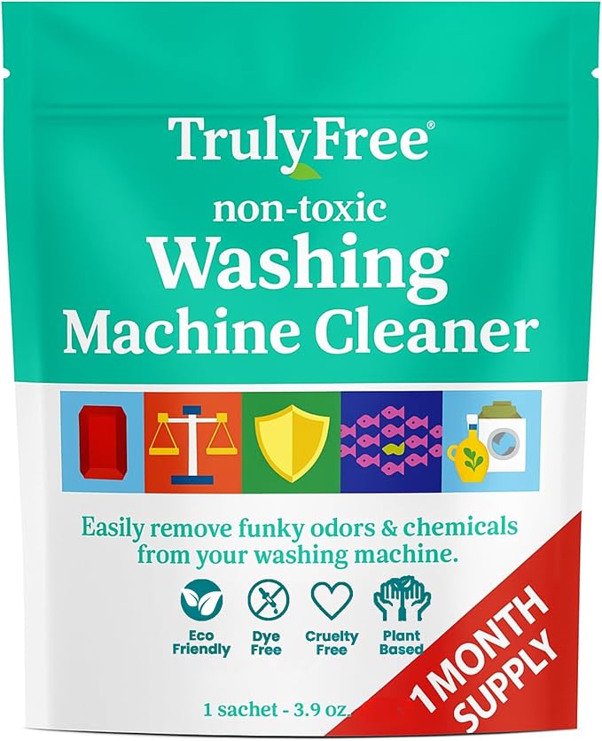 Truly Free Laundry Washing Machine Cleaner and Deodorizer | Top Load & Front by TrulyFreeHome