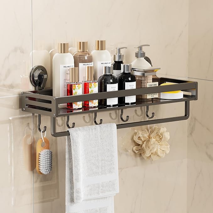 Shower Caddy Suction Cup, 11.8 inch Suction Shower Shelf by CIBOTIES
