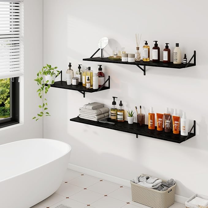 Dreamland Floating Shelves for Wall, 12 Inch Deep Floating Shelves Set of 2 - Image 7
