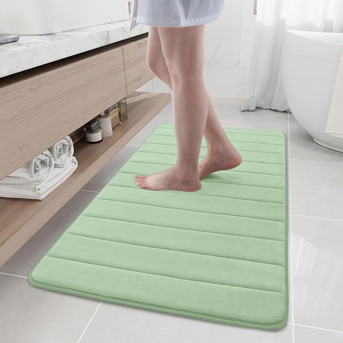 Buganda Memory Foam Bath Mat, Ultra Soft and Non-Slip Bathroom Rugs, Water by Buganda