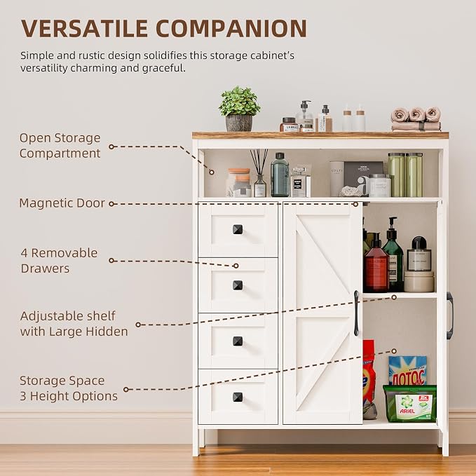 Vabches Farmhouse Storage Cabinet - Image 5