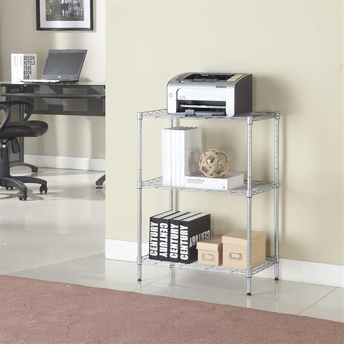3 Tier Storage Racks Shelving, Heavy Steel Pantry Shelves, Adjustable Wire - Image 7