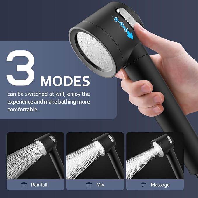 Filtered Shower Head with Handheld, High Pressure Water Flow and Multiple Spray - Image 5
